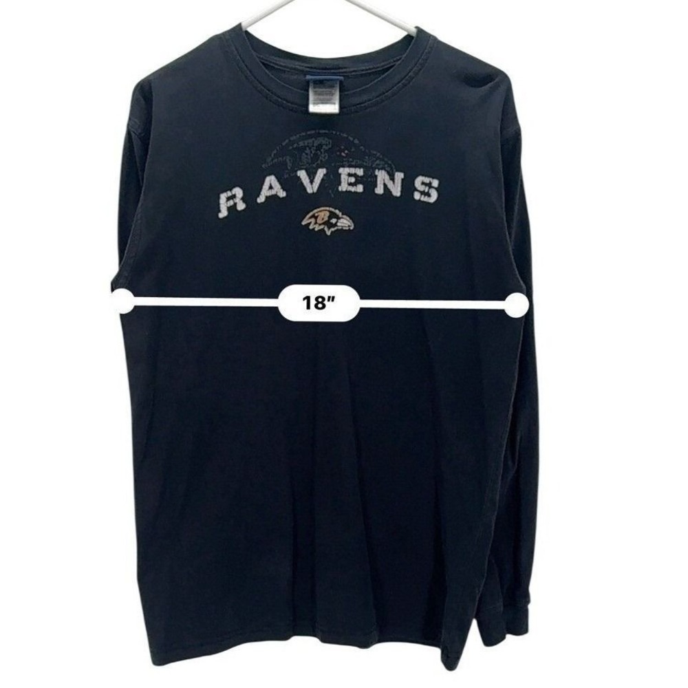 Reebok Baltimore Ravens NFL Onfield Long Sleeve Shirt Black Mens XL - Picture 10 of 10